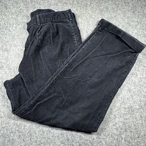 Dockers Recode Black Stretch Corduroy Pants Men 36x32 Pleated Front 921097258